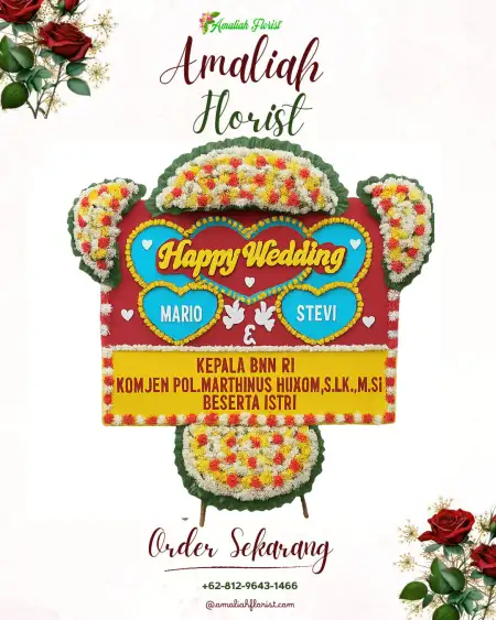 Papan Bunga Pernikahan Pengejaran